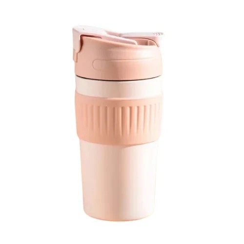 TwinSip 510ml Insulated Coffee Tumbler – Lite Pink