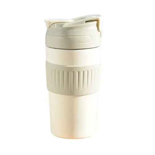510ml Twin Sip Insulated coffee Tumbler - Off-White