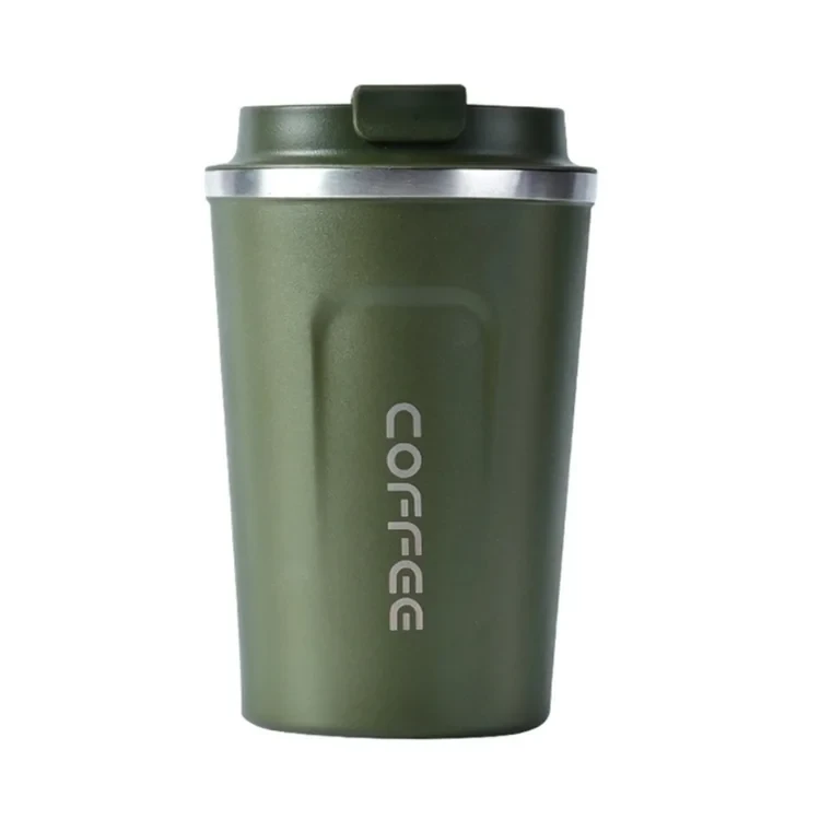 380ml Double Wall Coffee Tumbler - Olive Green
