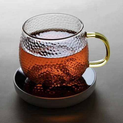 Borocilicate Hammered Glass cup 400ml