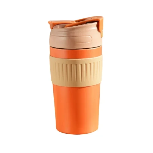 510ml Twin Sip Insulated coffee Tumbler - Orange