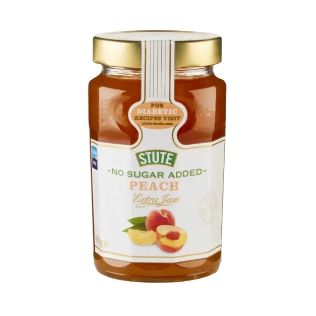 STUTE No Sugar Added Peach Jam 430g (UK)