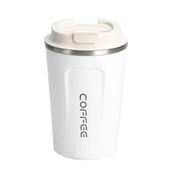 380ml Double Wall Coffee Tumbler - White