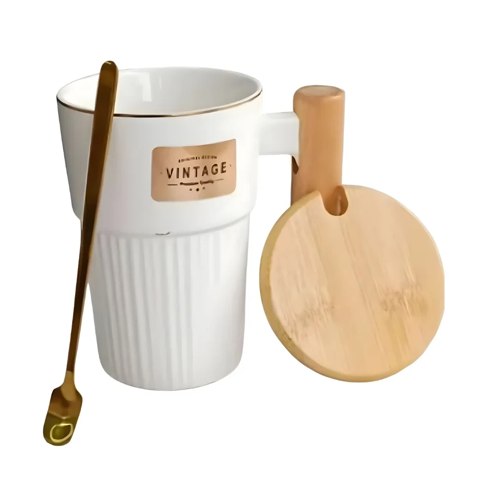 Vintage Ceramic Cup 400ml -  White