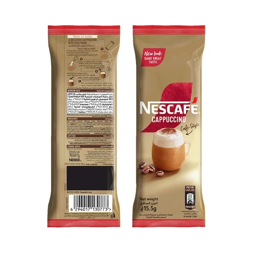 box of Nescafe Cappuccino instant coffee sachets - 10PCS