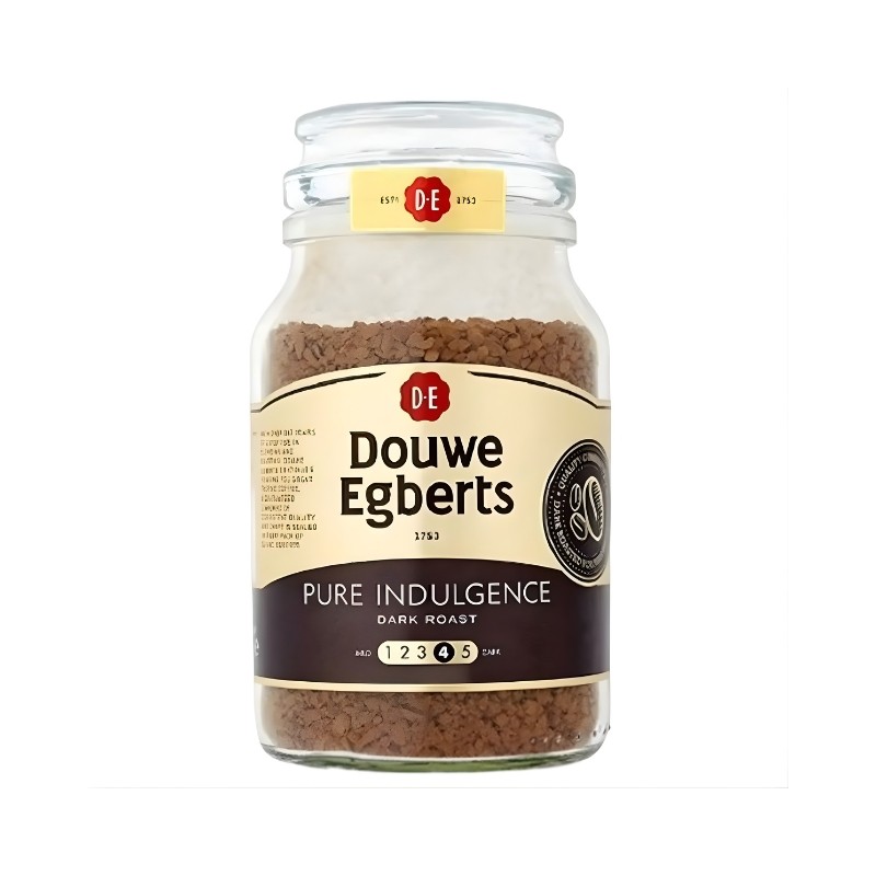 Douwe Egberts Pure Indulgence Dark Roast Instant Coffee Glass Jar