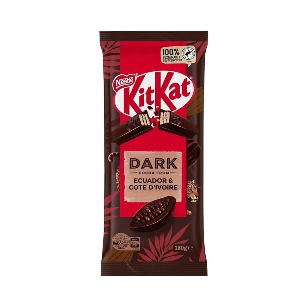 Nestlé KitKat Dark Chocolate Block – Ecuador & Cote D'Ivoire Edition (160g)